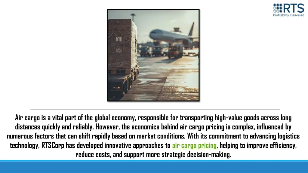 air cargo is a vital part of the global economy