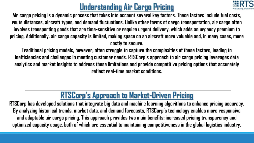 understanding air cargo pricing