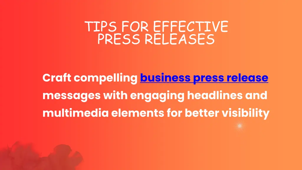 tips for effective press releases