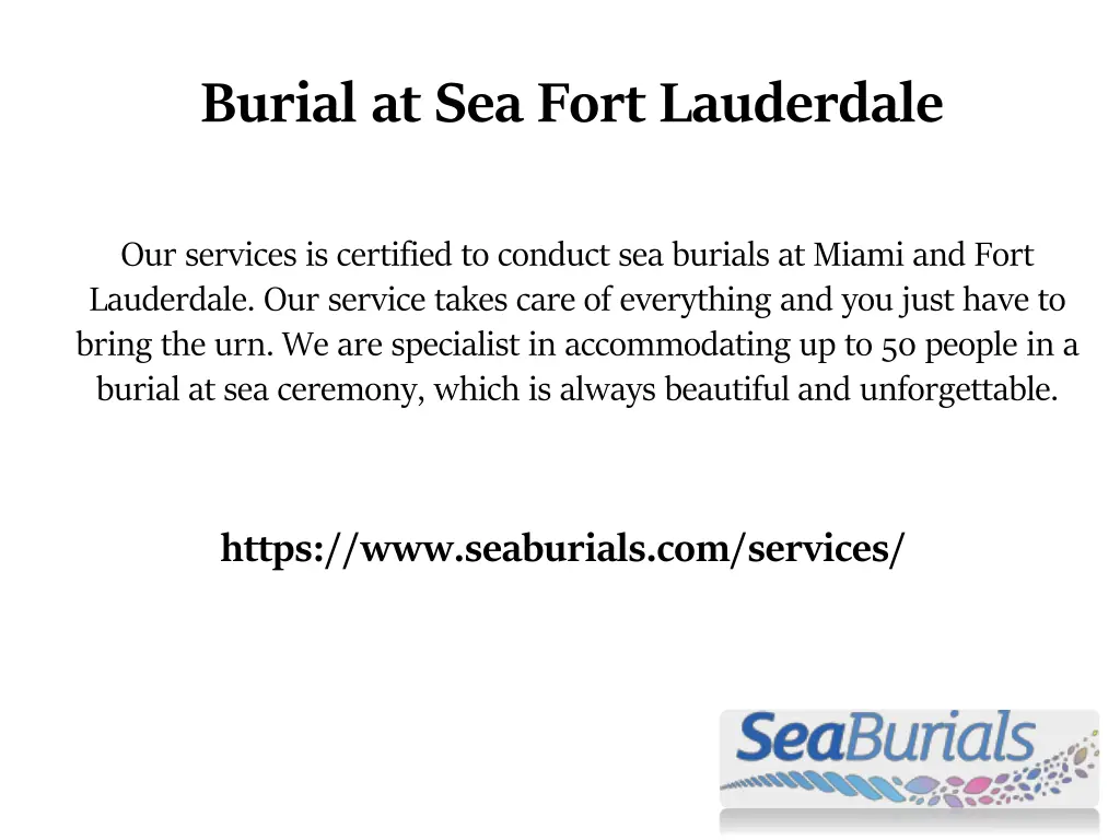 burial at sea fort lauderdale