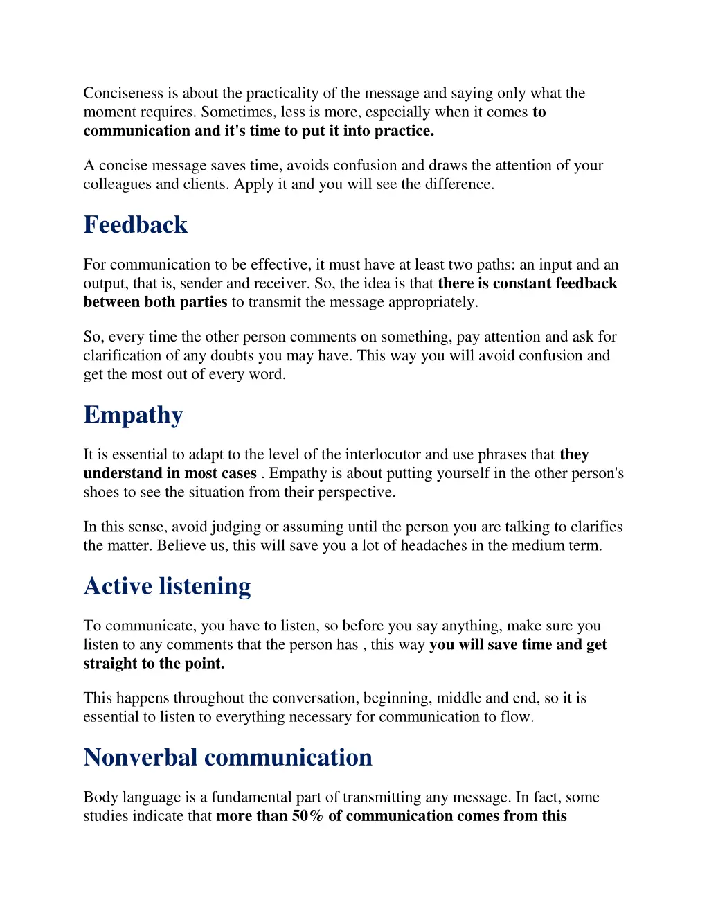 conciseness is about the practicality