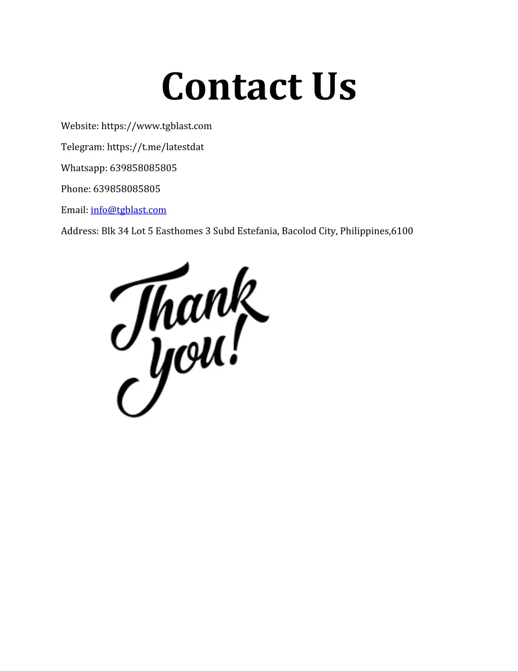 contact us