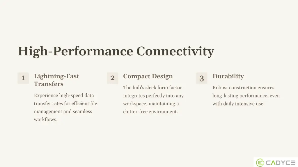 high performance connectivity