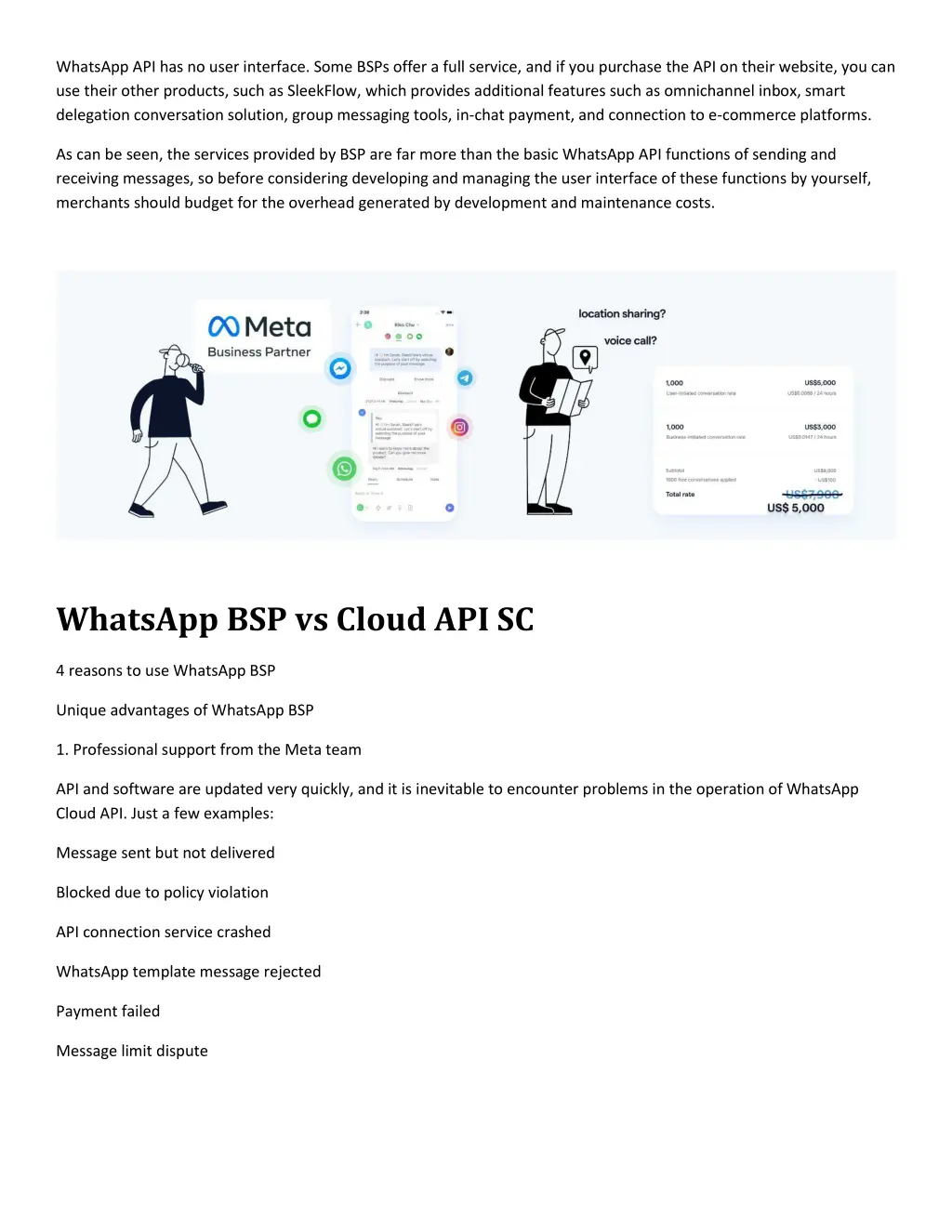 whatsapp api has no user interface some bsps