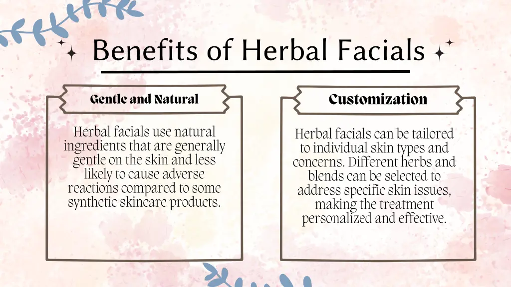 benefits of herbal facials