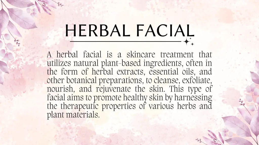 herbal facial 1