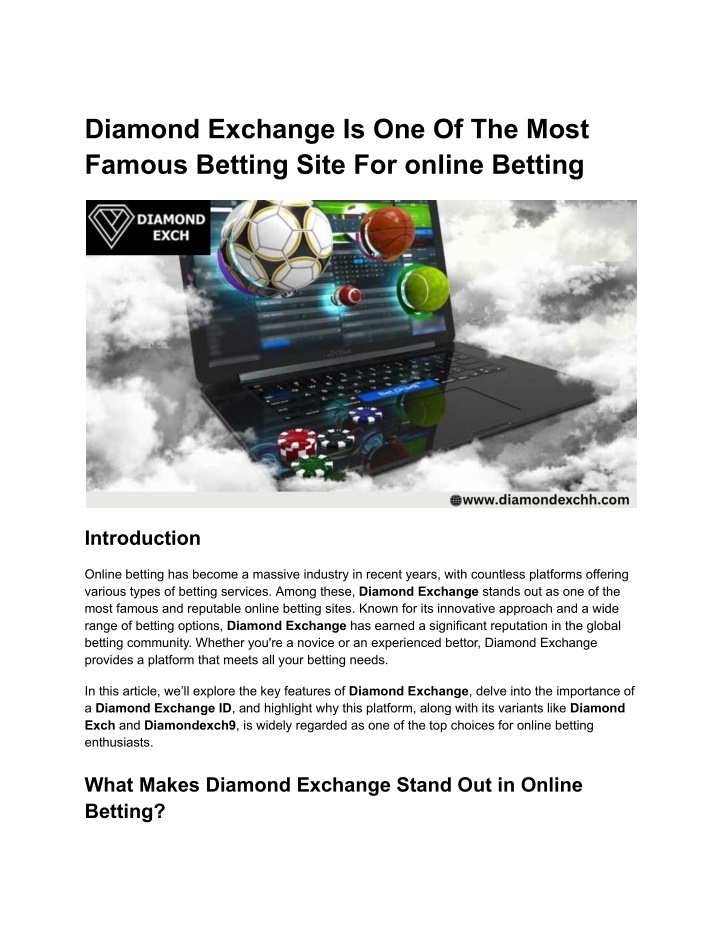 diamond exchange is one of the most famous