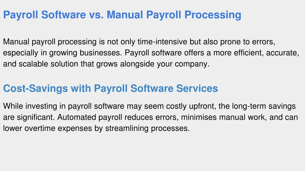 payroll software vs manual payroll processing