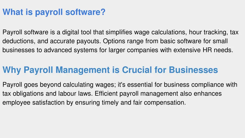 what is payroll software