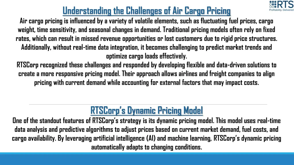 understanding the challenges of air cargo pricing