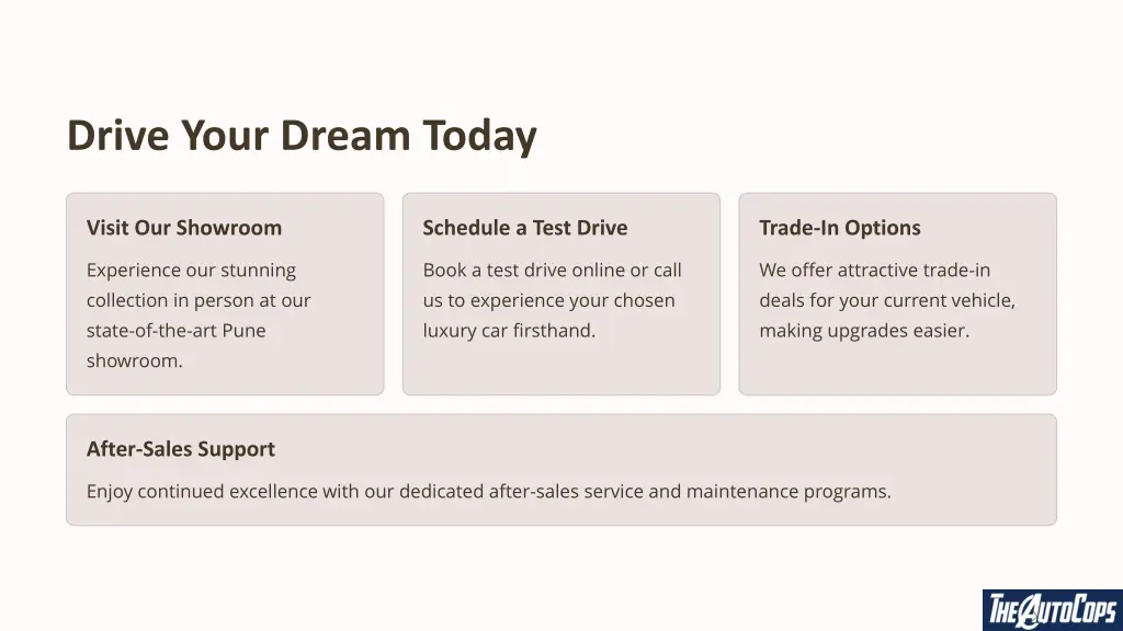 drive your dream today