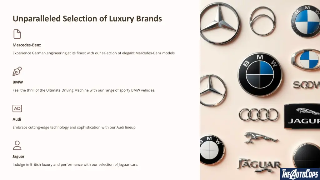 unparalleled selection of luxury brands