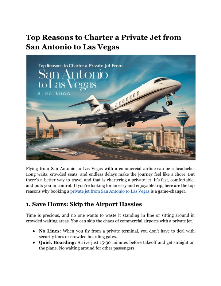 top reasons to charter a private jet from