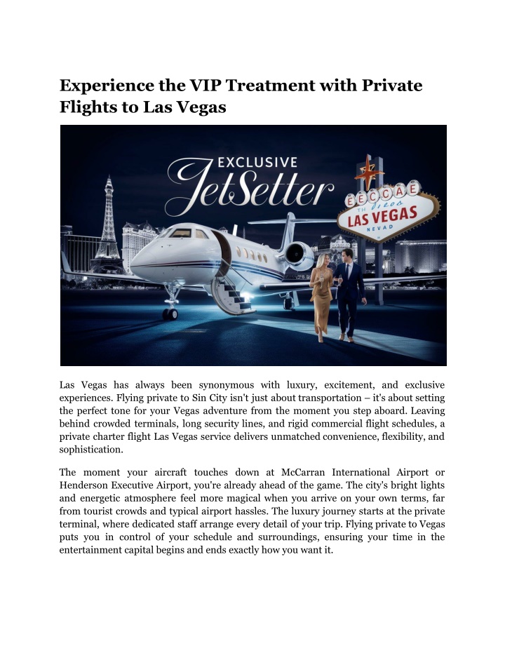 experience the vip treatment with private flights