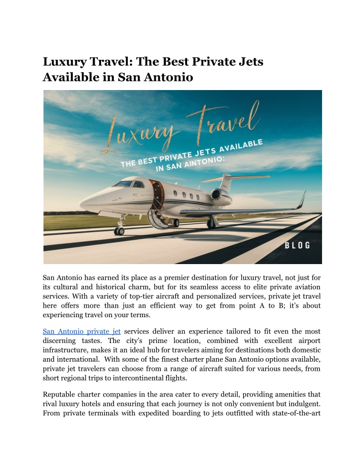 luxury travel the best private jets available