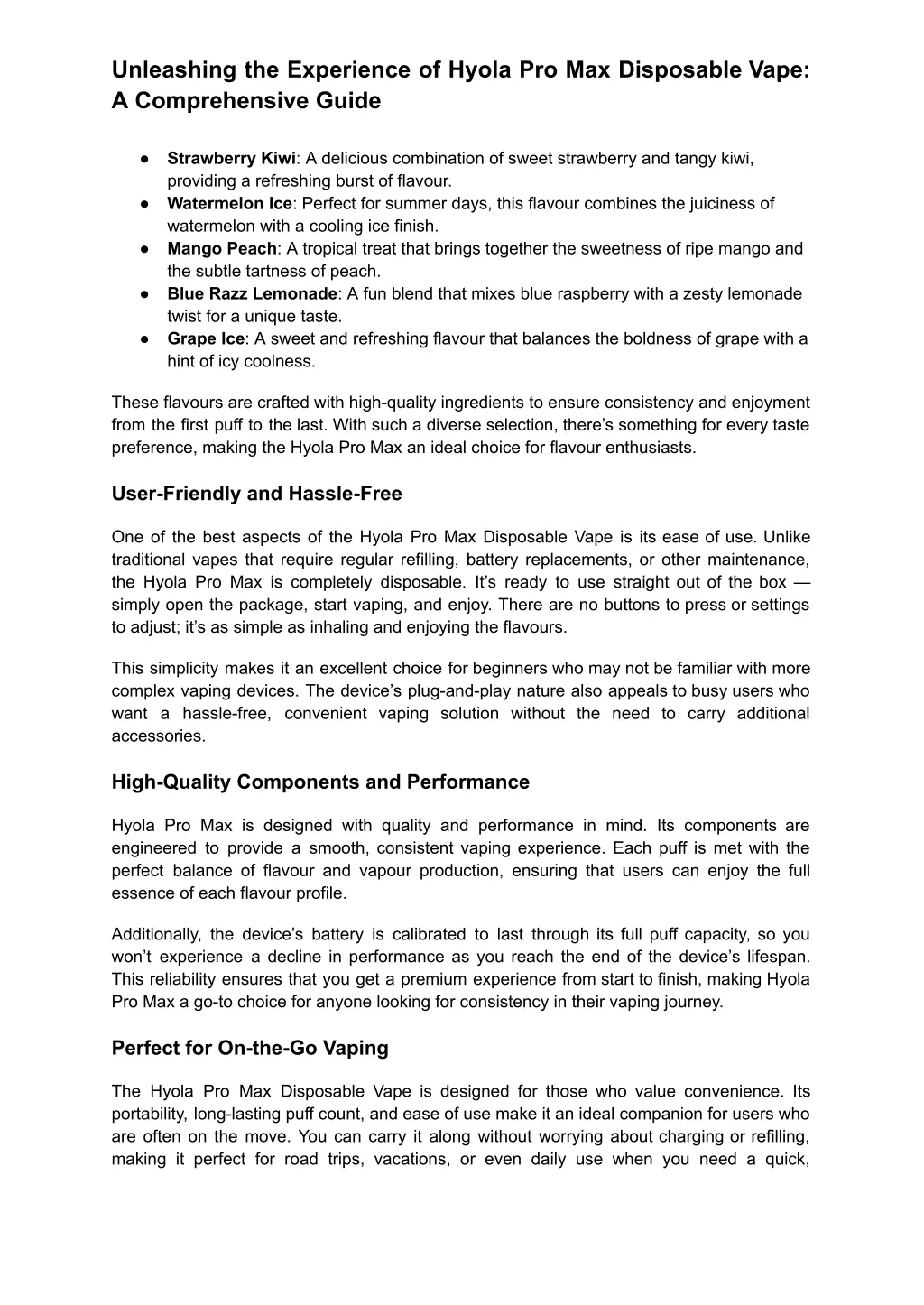 unleashing the experience of hyola 1