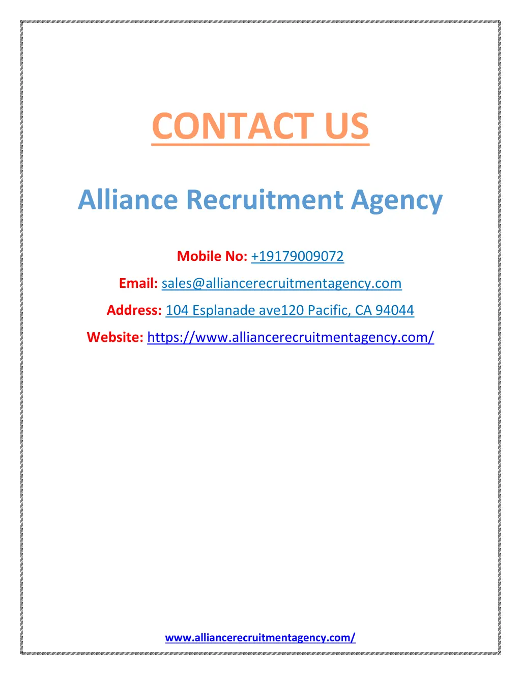 contact us