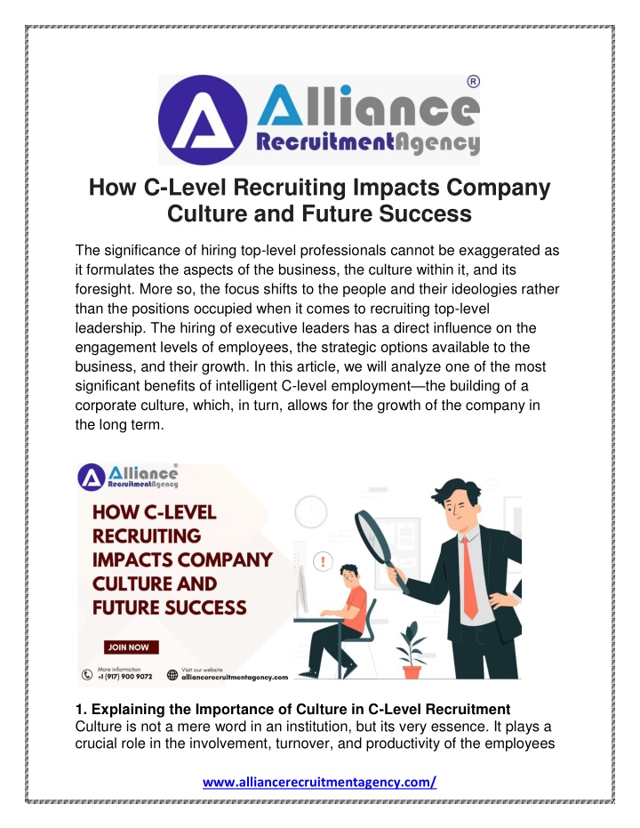 how c level recruiting impacts company culture