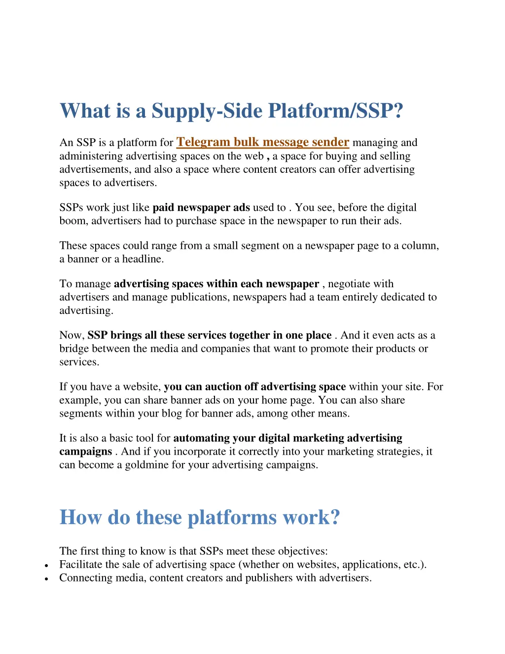 what is a supply side platform ssp