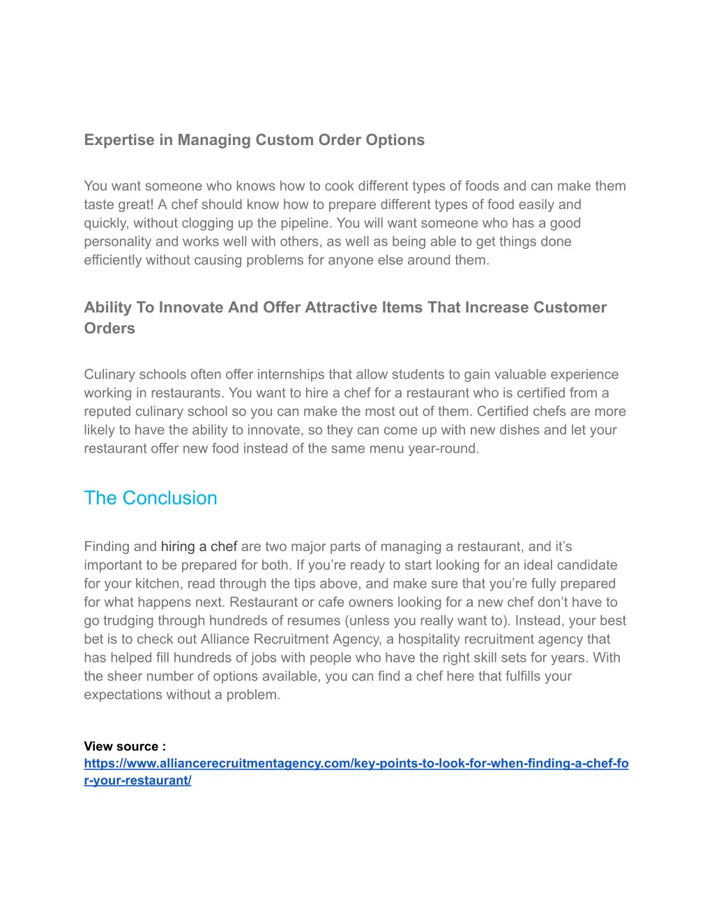 expertise in managing custom order options