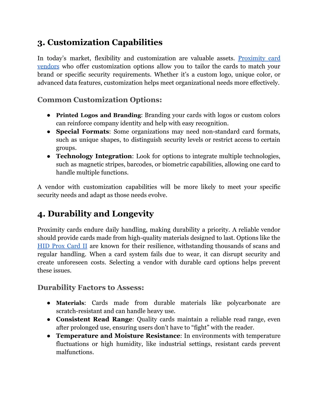 3 customization capabilities