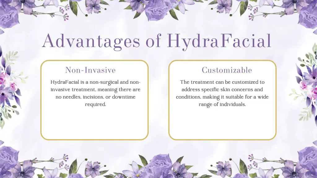 advantages of hydrafacial