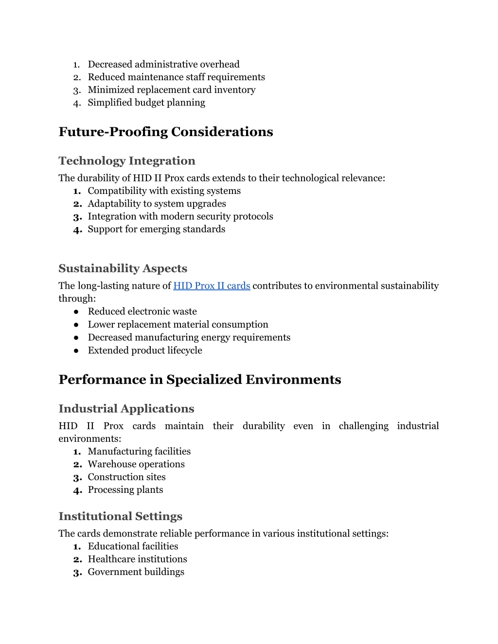 1 decreased administrative overhead 2 reduced