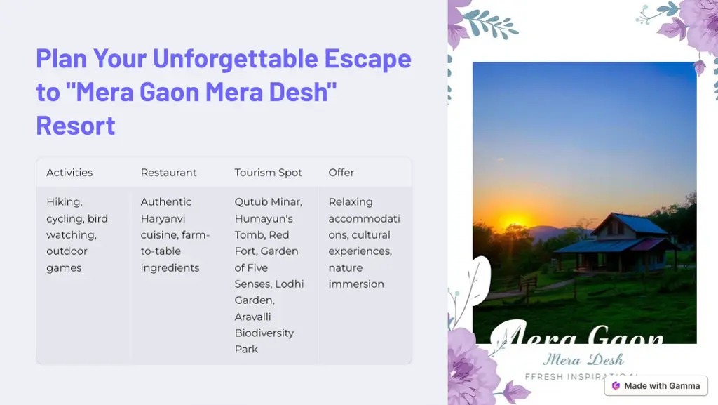 plan your unforgettable escape to mera gaon mera