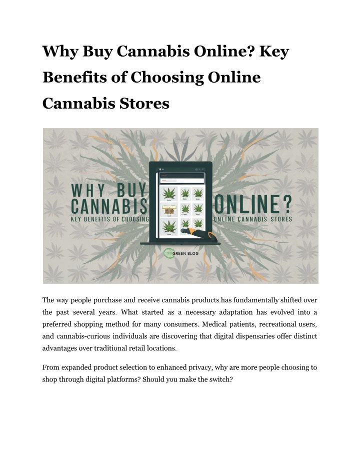 why buy cannabis online key