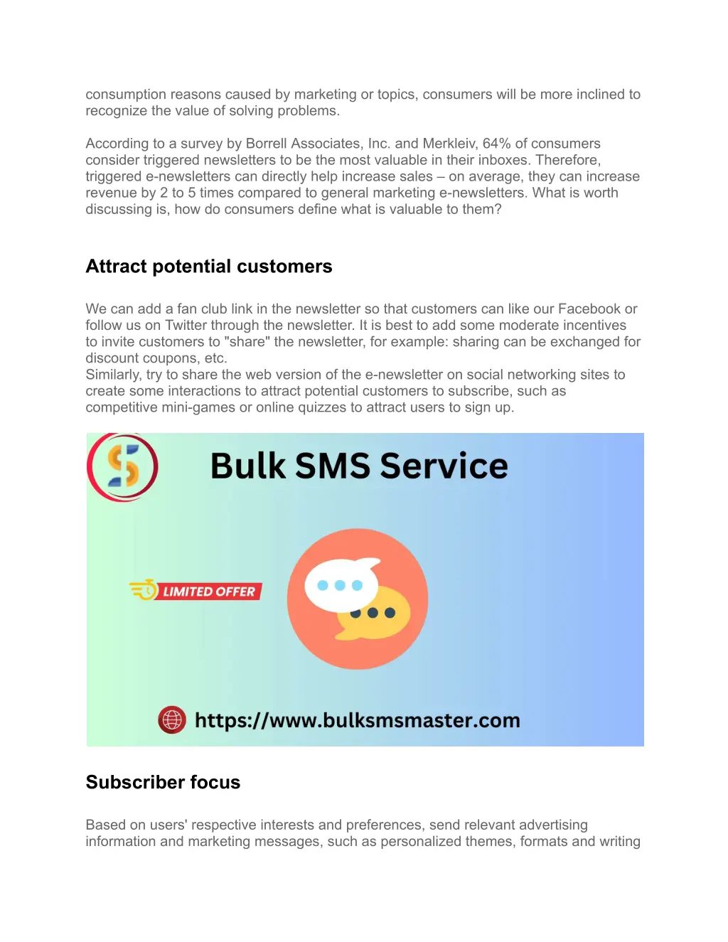 consumption reasons caused by marketing or topics