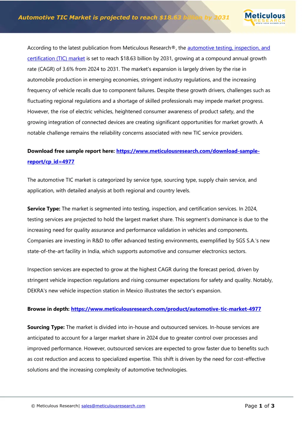 automotive tic market is projected to reach