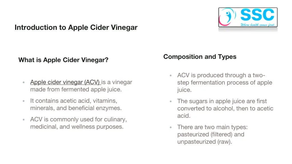 introduction to apple cider vinegar