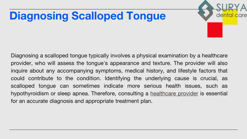 diagnosing scalloped tongue