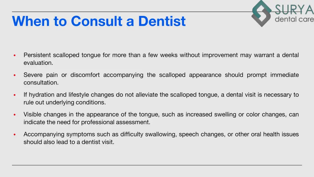 when to consult a dentist