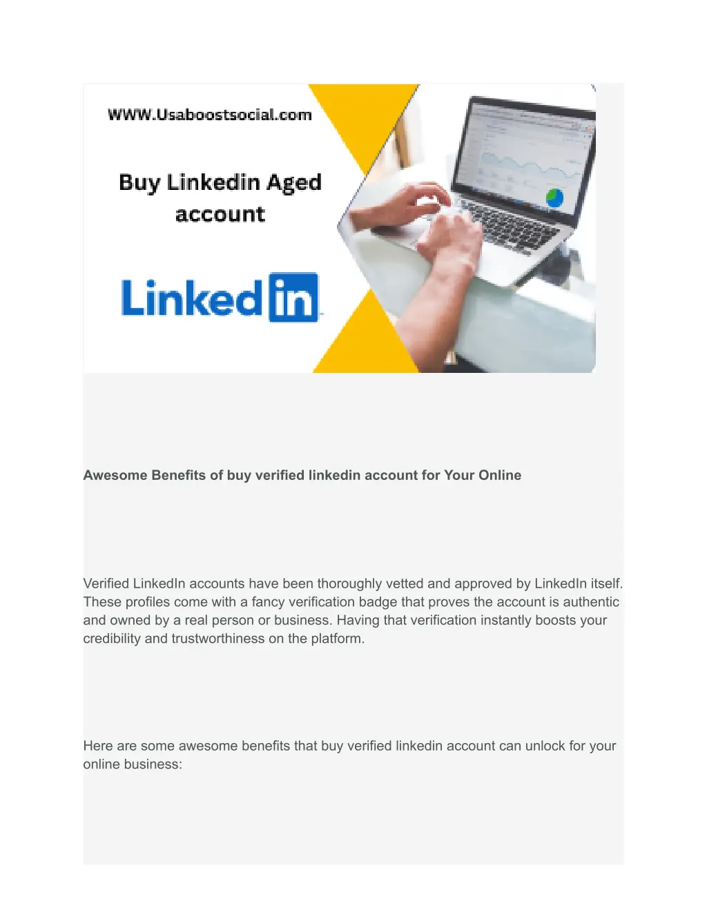 awesome benefits of buy verified linkedin account