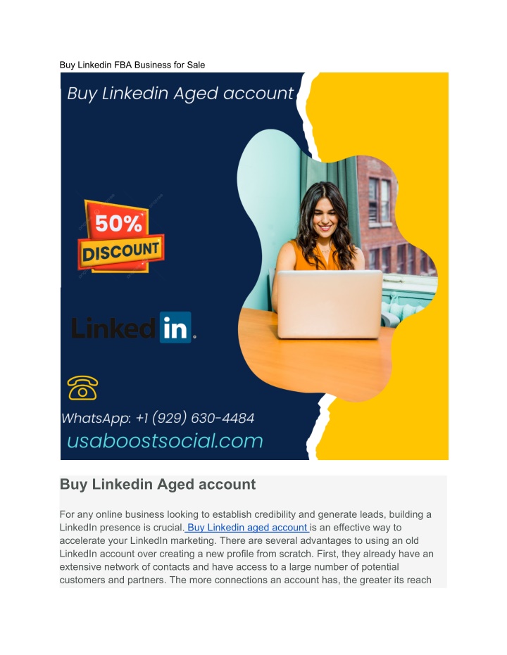 buy linkedin fba business for sale