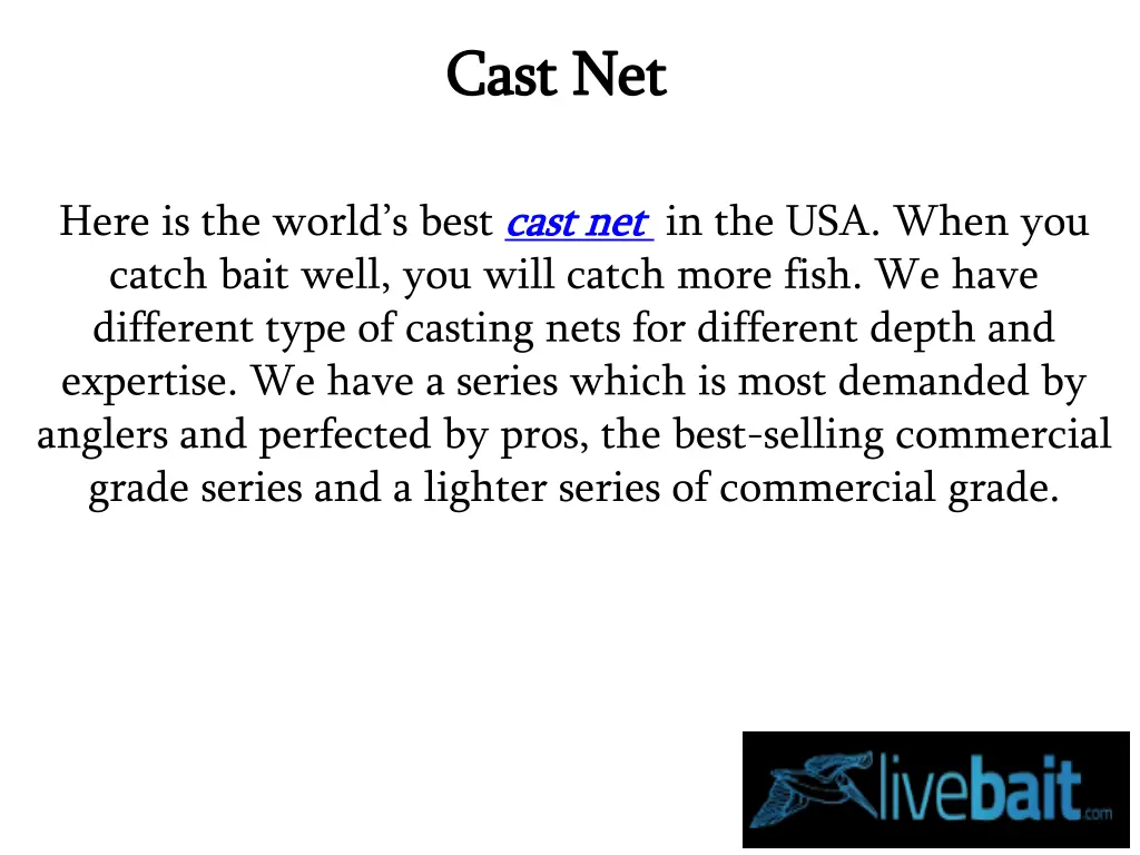 cast net cast net