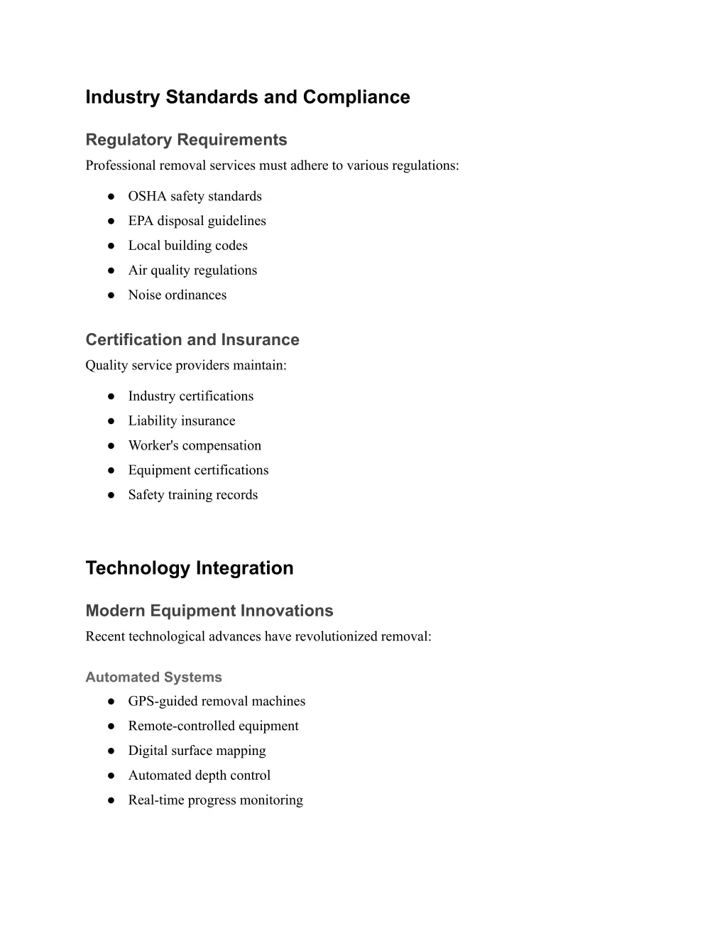 industry standards and compliance