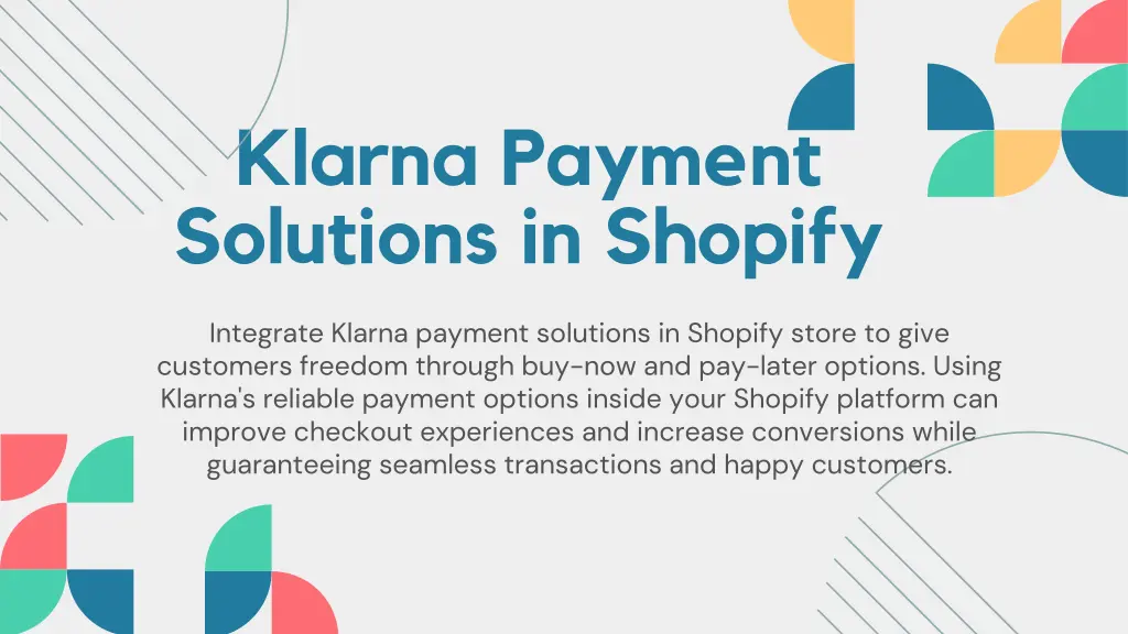 klarna payment solutions in shopify