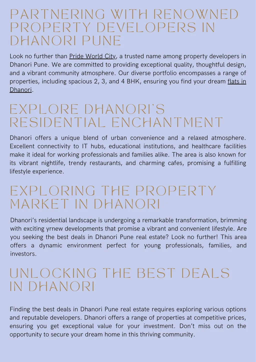 partnering with renowned property developers