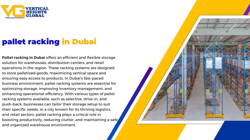 pallet racking in dubai