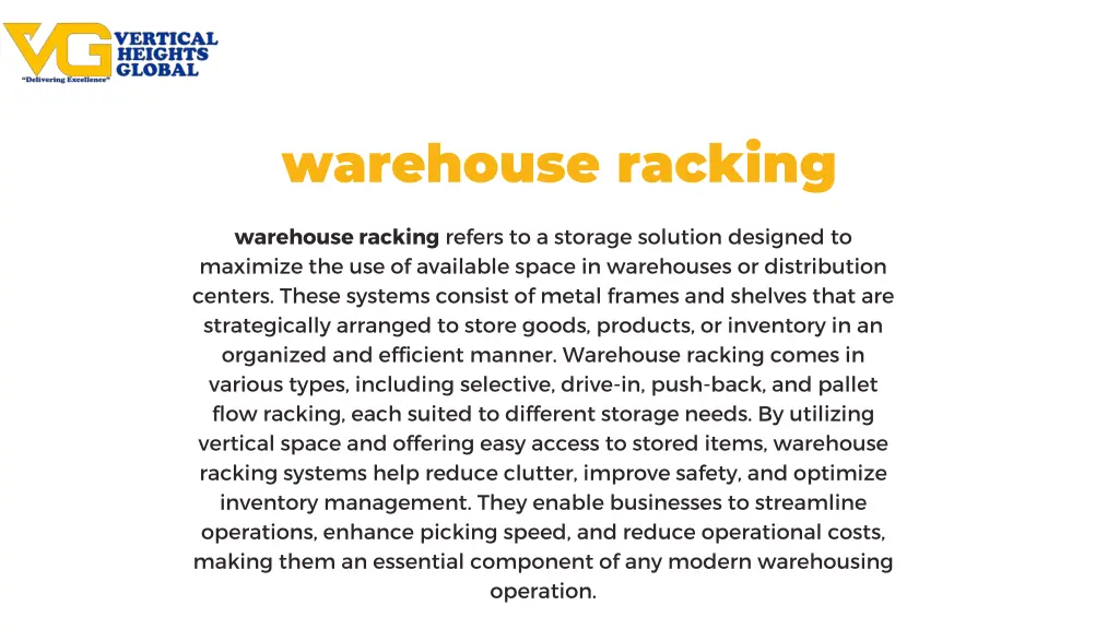 warehouse racking