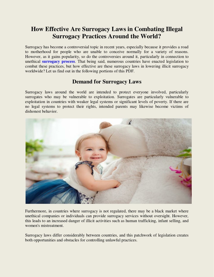 how effective are surrogacy laws in combating