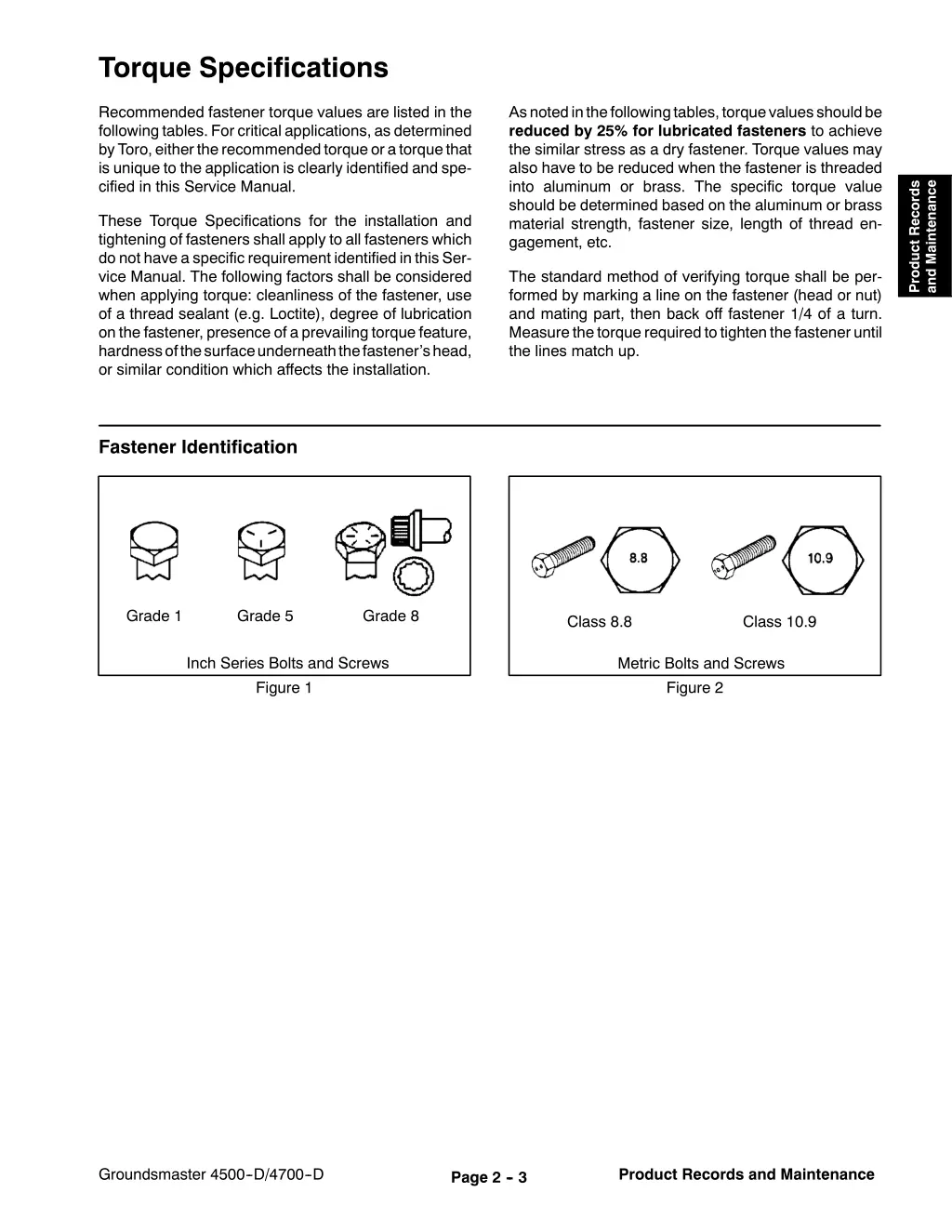 torque specifications