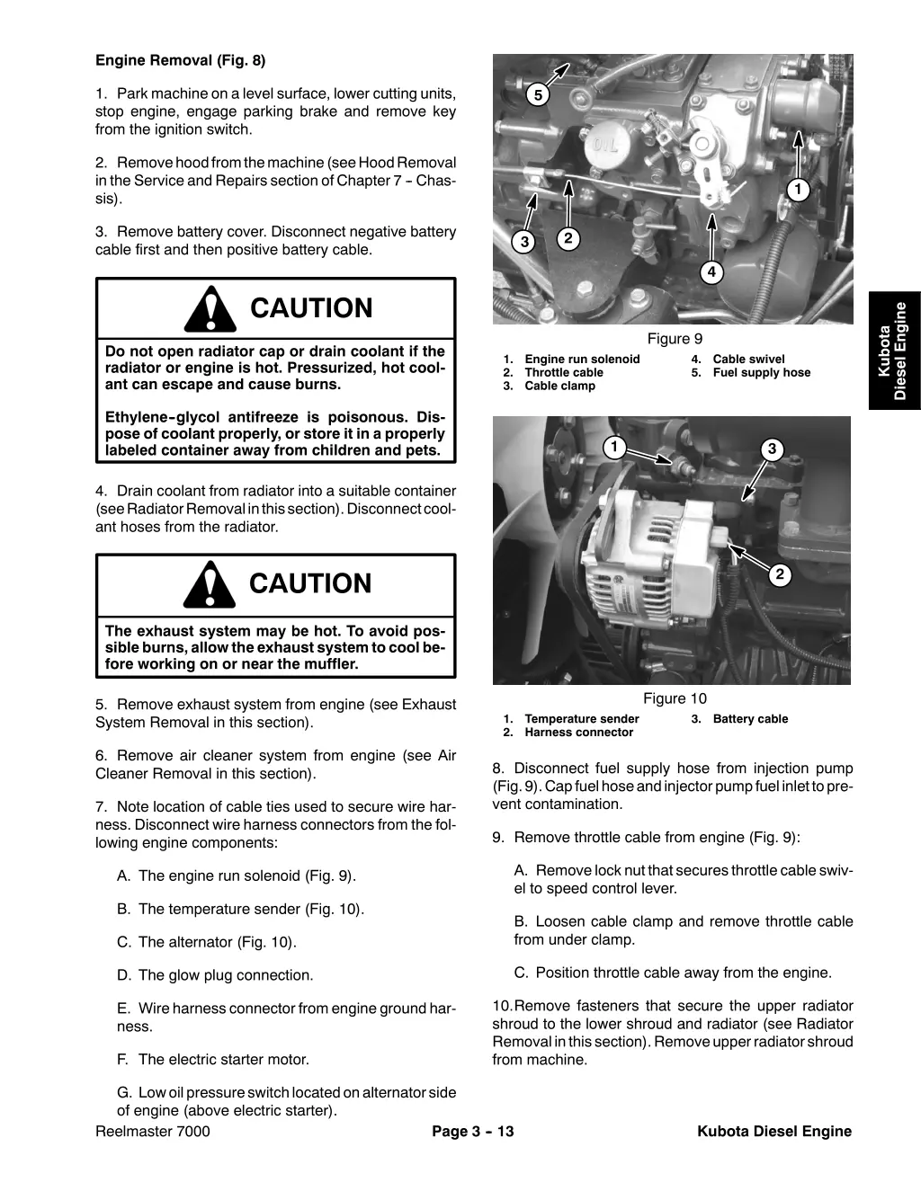 engine removal fig 8