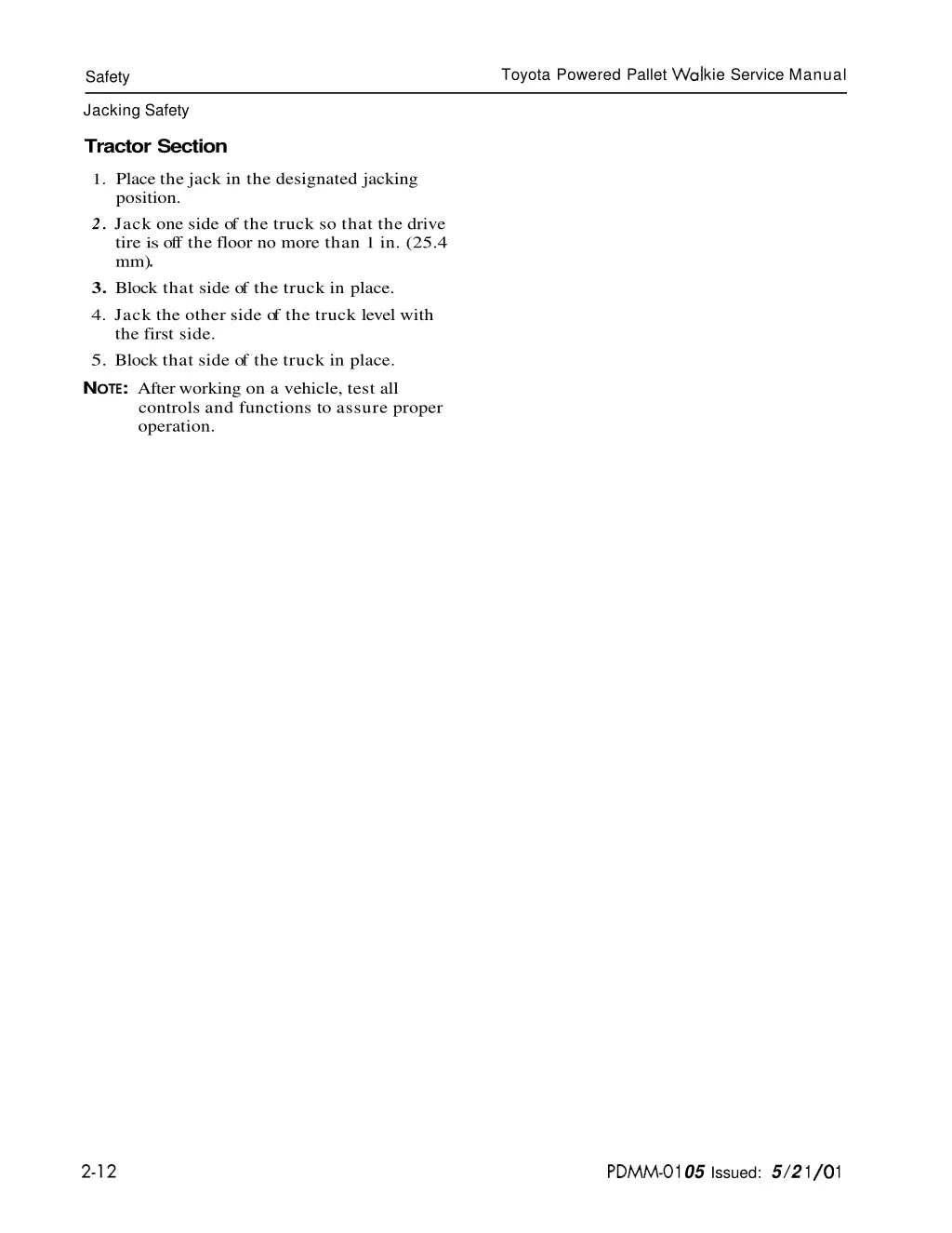 toyota powered pallet wal kie service manual 2