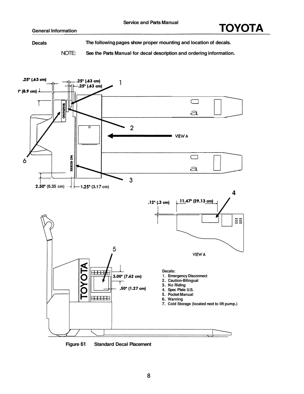 service and parts manual 8