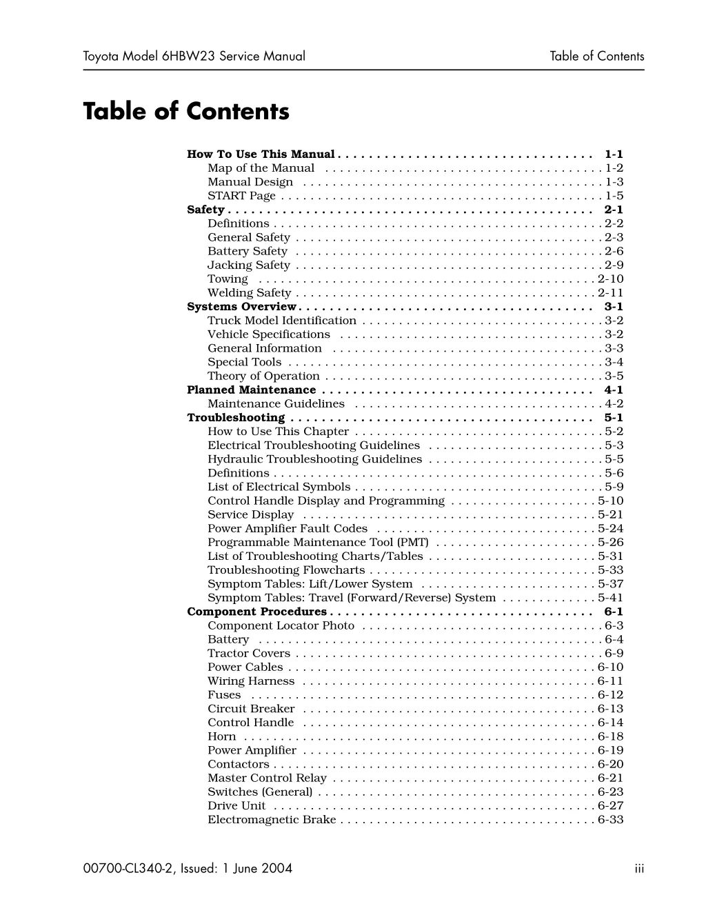 toyota model 6hbw23 service manual