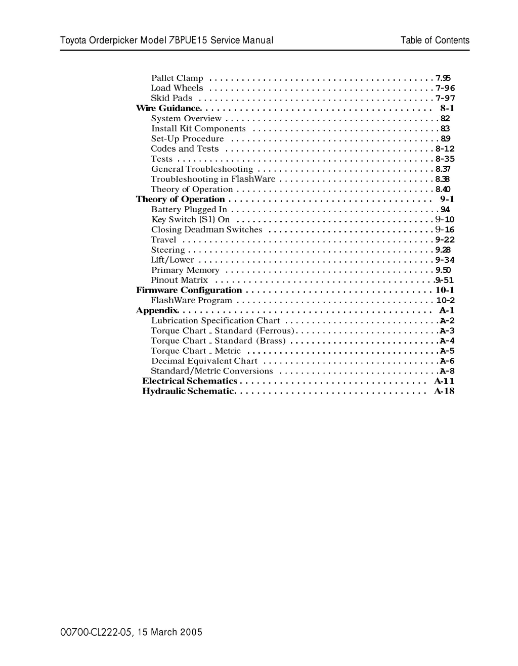 toyota orderpicker model 7bpue 15 service manual 1