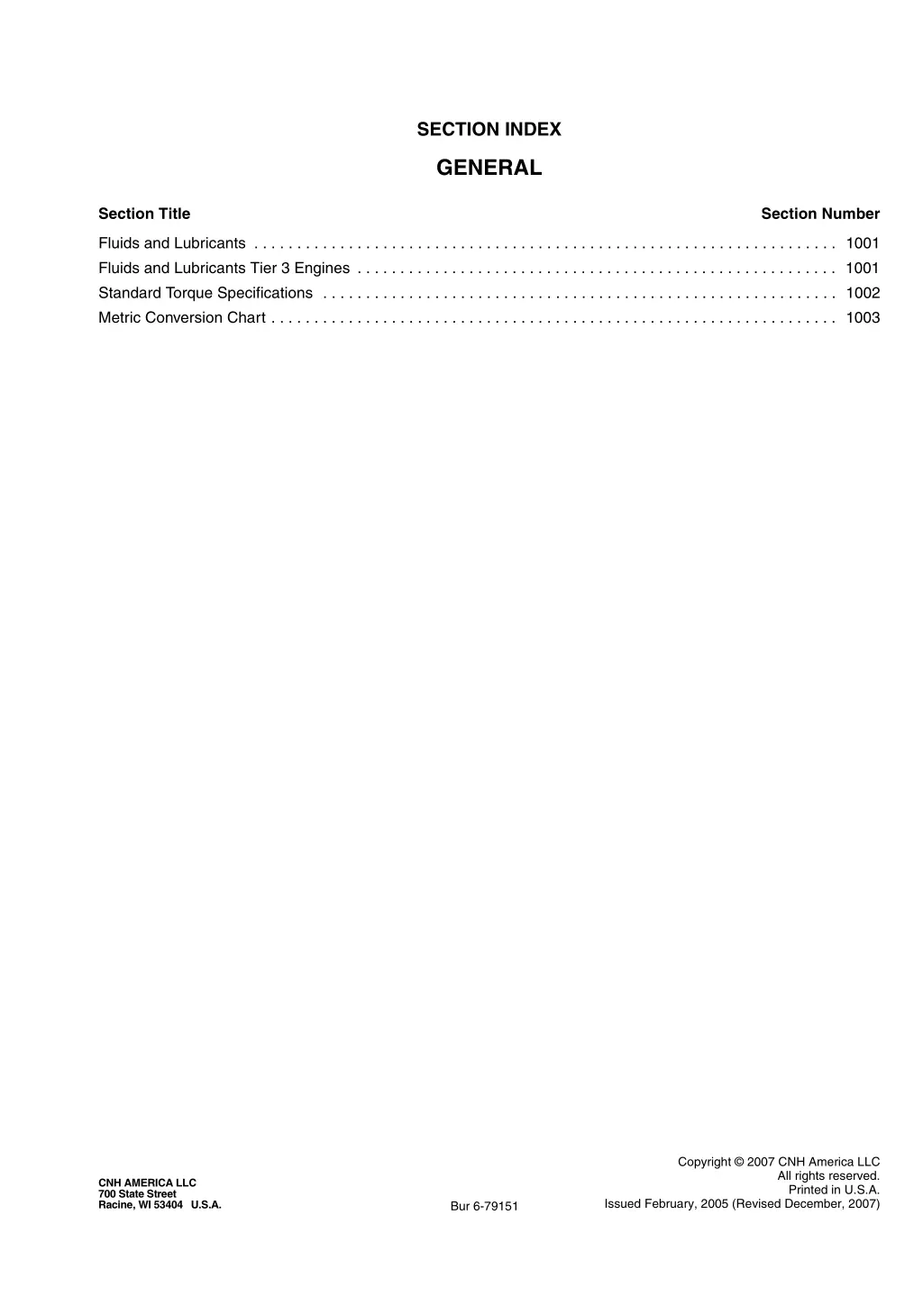 section index